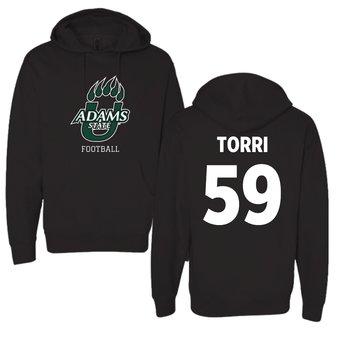 Adams State University Football Black Hoodie - #59 Owen Torri