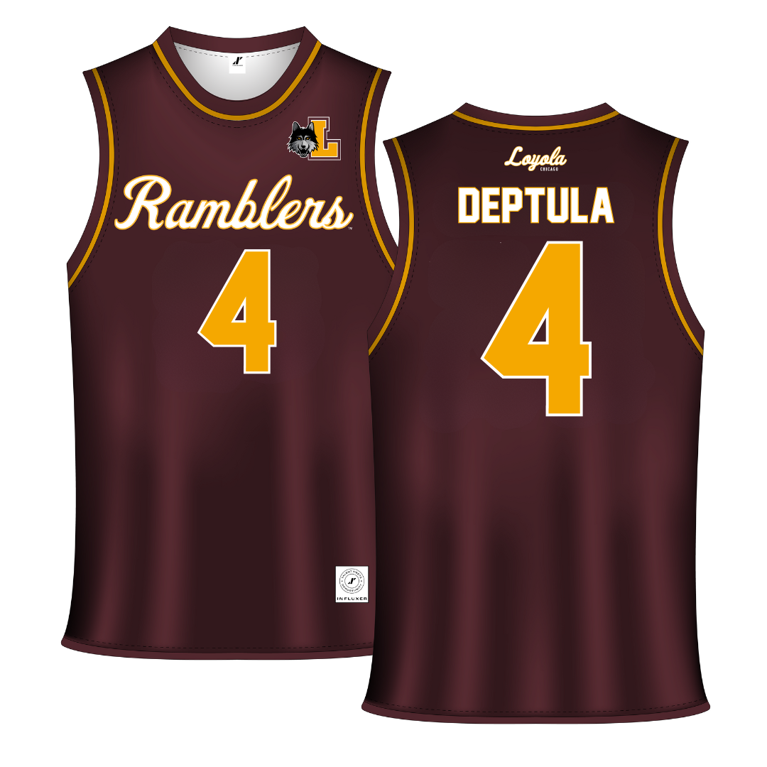 Loyola University-Chicago Maroon Basketball Jersey - #4 Audrey Deptula
