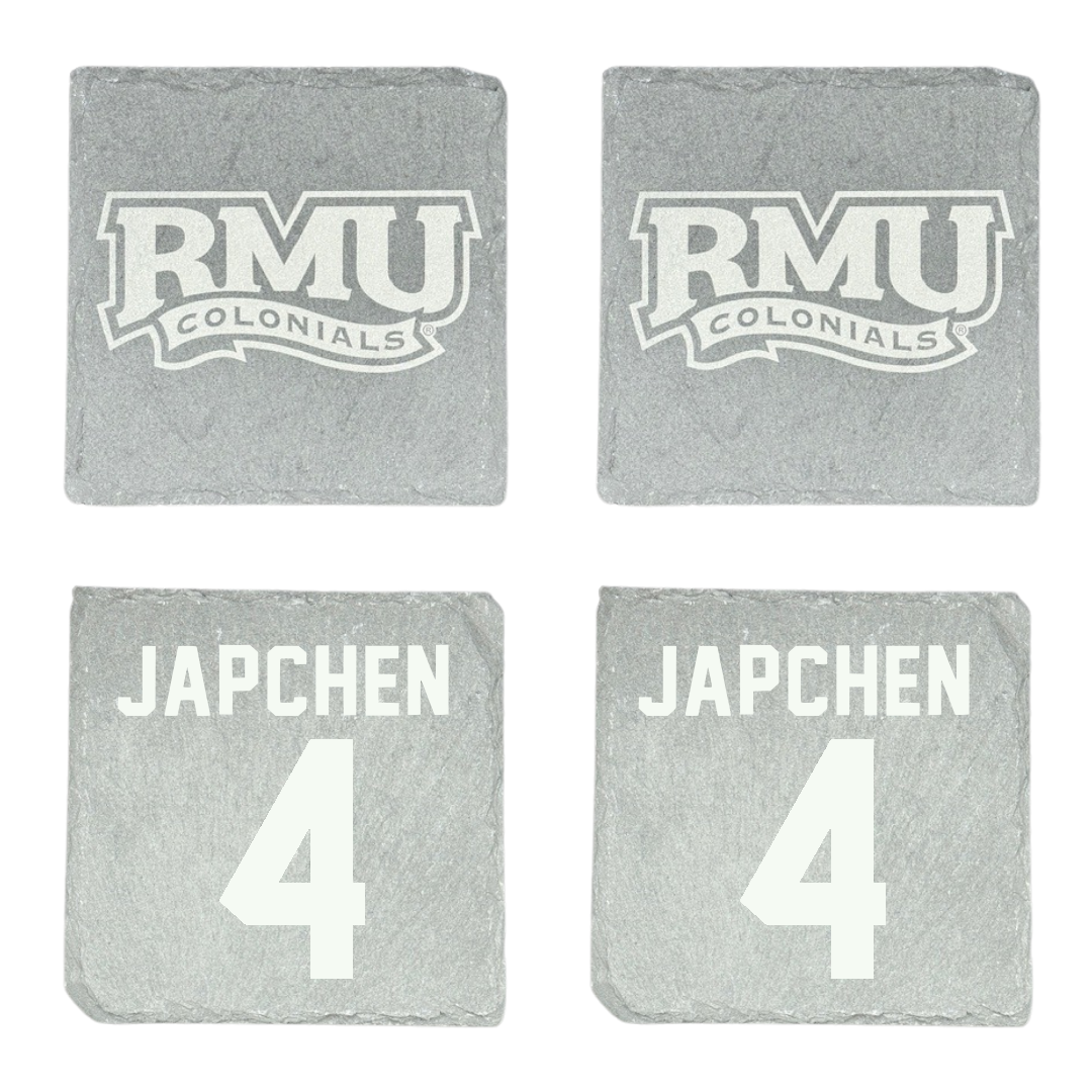 Robert Morris University Ice Hockey Stone Coaster (4 Pack)  - #4 Greg Japchen