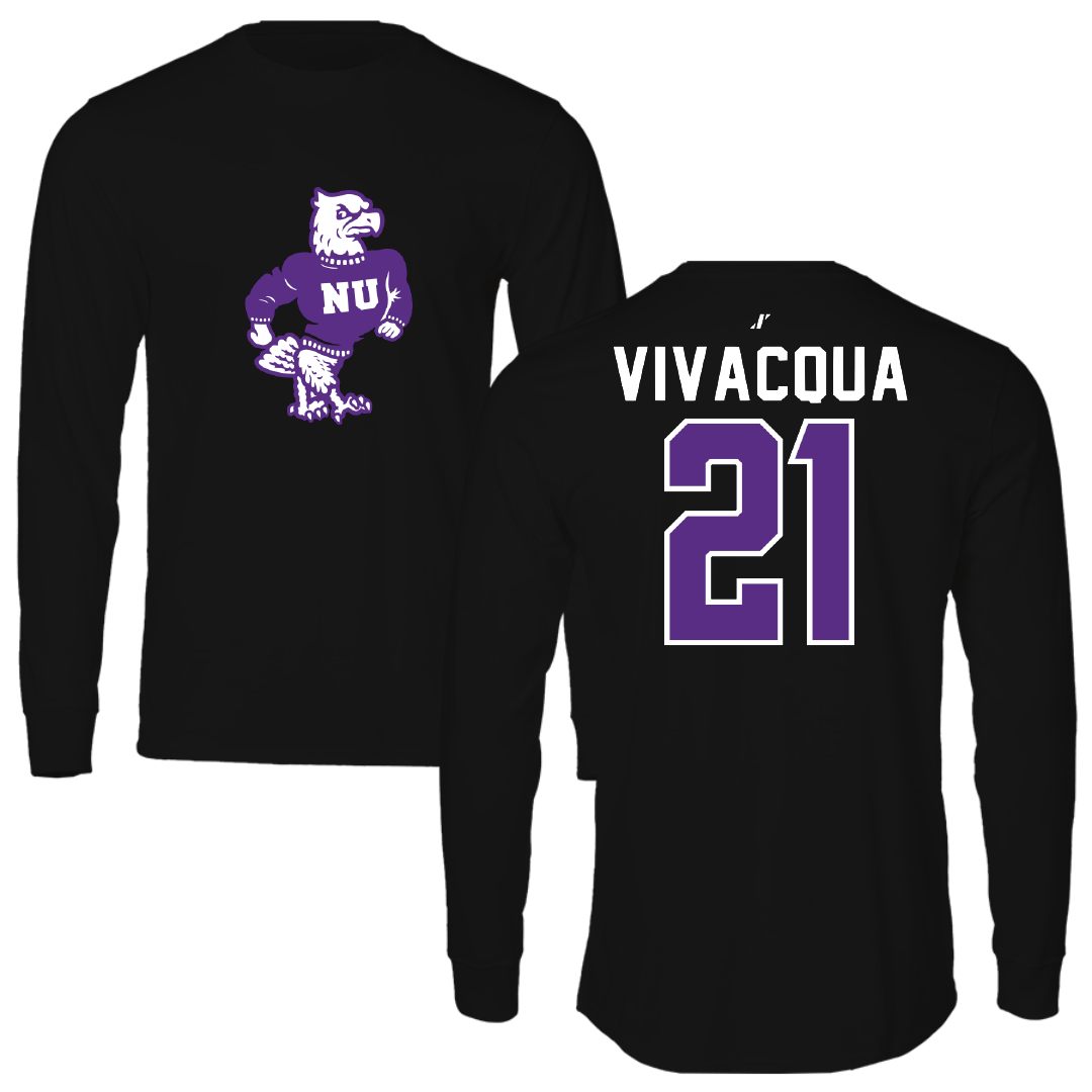 Niagara University Baseball Black Long Sleeve - #21 Tyler Vivacqua