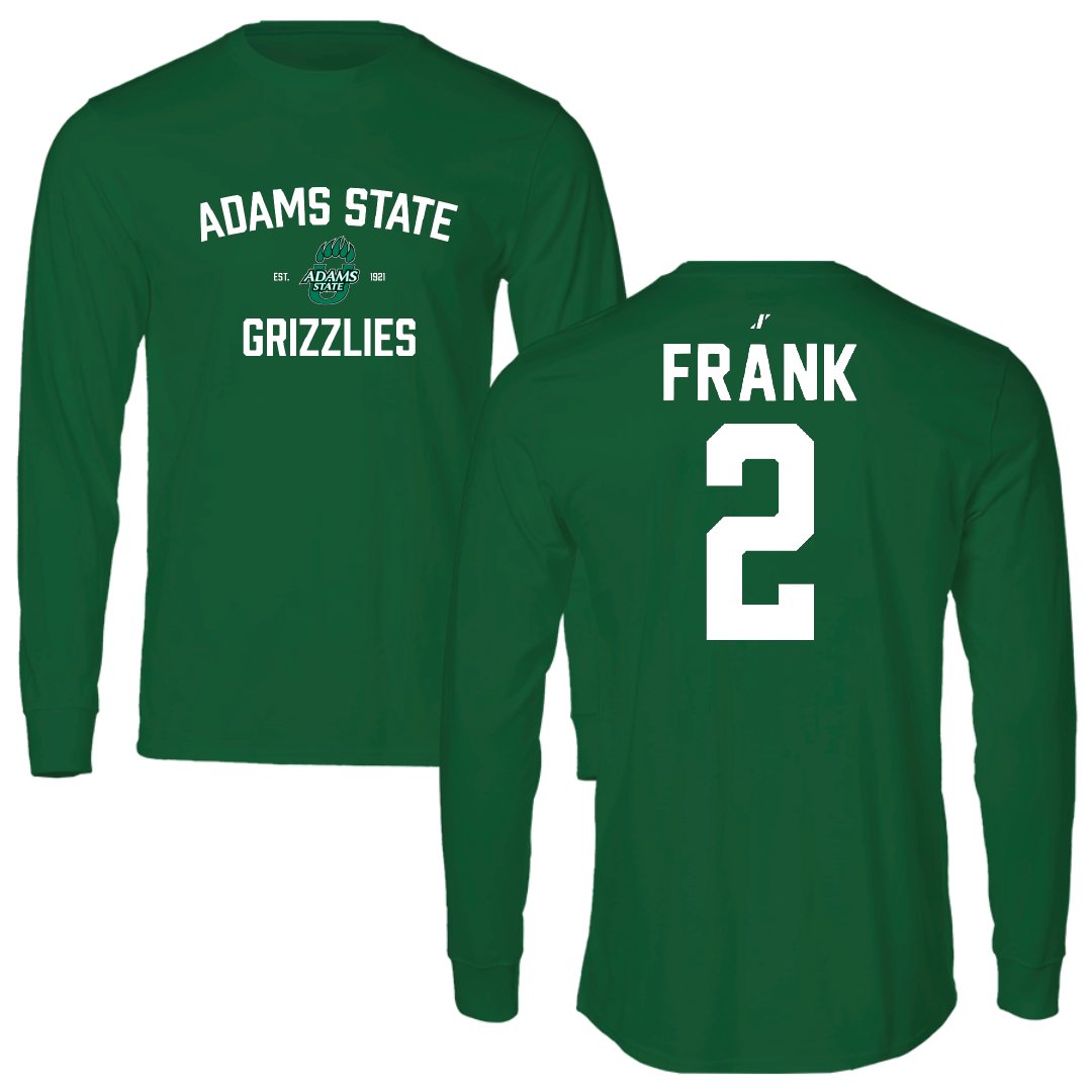 Adams State University Basketball Green General Performance Long Sleeve - #2 Harrison Frank