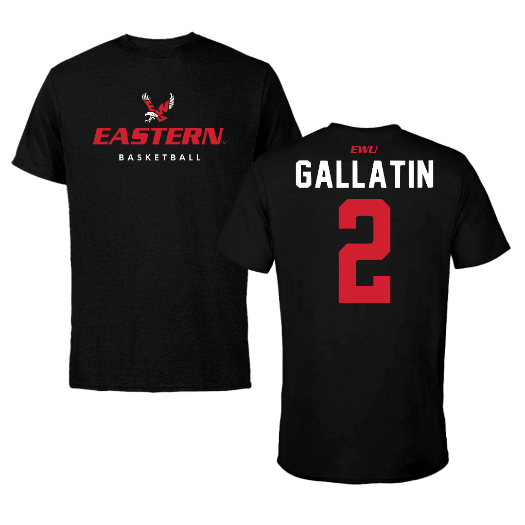 Eastern Washington University Basketball Black Eastern Performance Tee - #2 Ella Gallatin