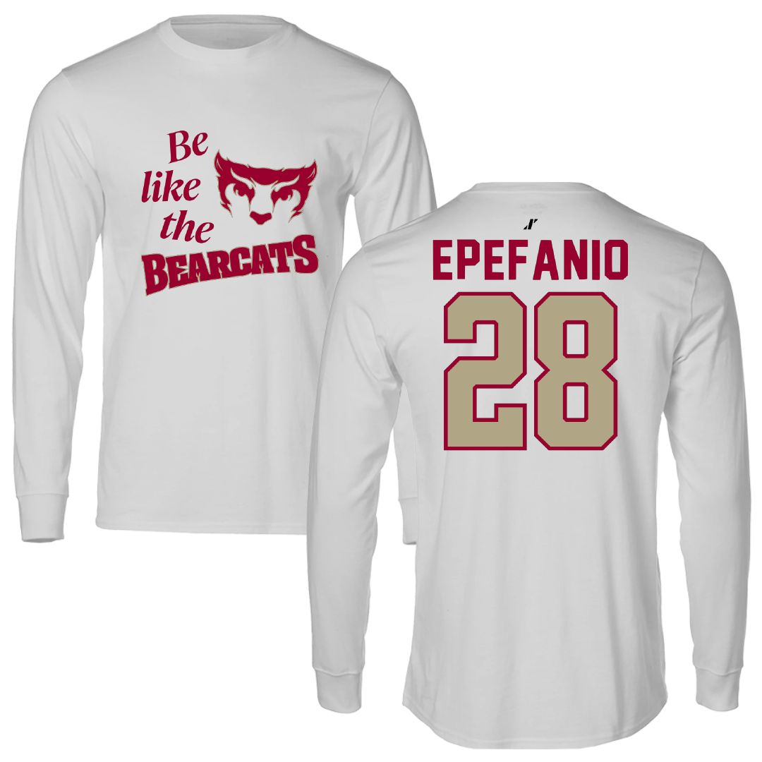 Willamette University Football Light Gray Be Like Us Long Sleeve - #28 Tyler Epefanio
