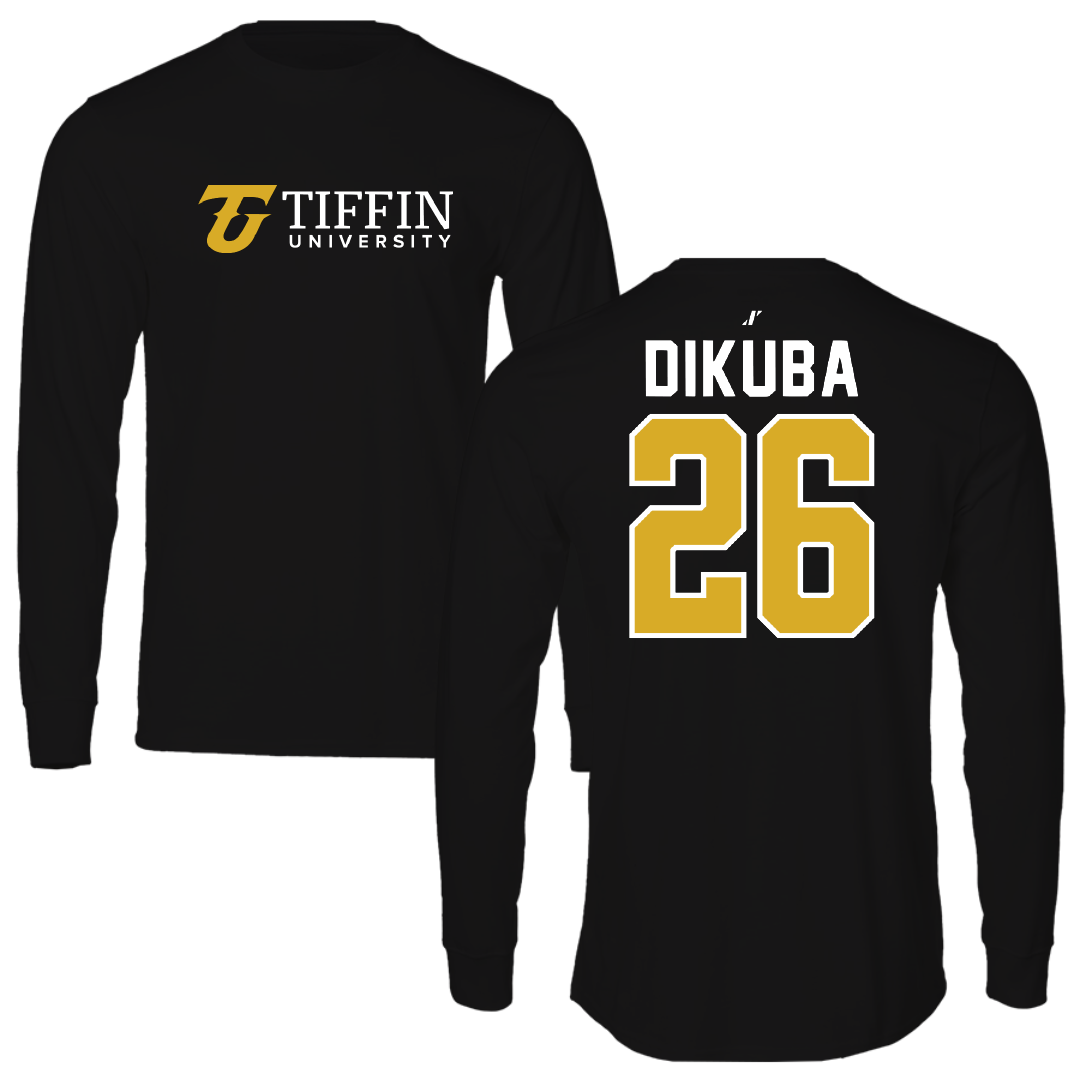 Tiffin University Soccer Black Performance Long Sleeve - #26 Kian Dikuba
