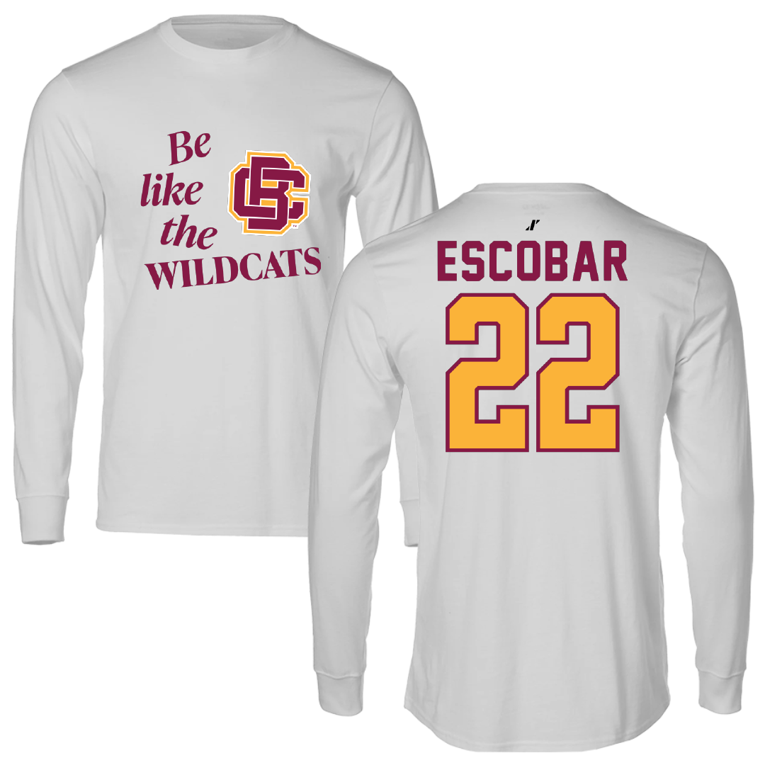 Bethune-Cookman University Baseball Light Gray Be Like Us Performance Long Sleeve - #22 Irvin Escobar