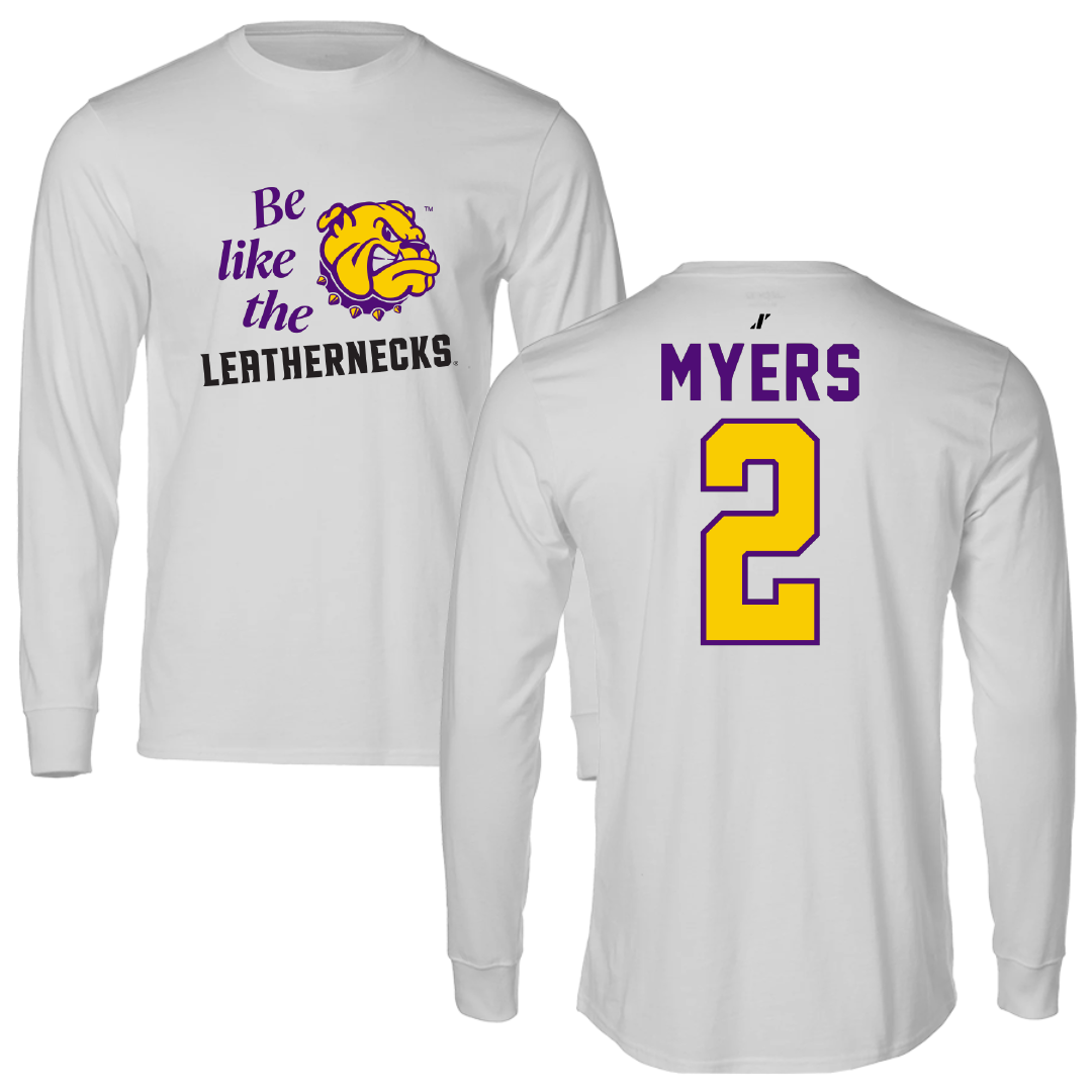 Western Illinois University Basketball Light Gray Be Like Us Performance Long Sleeve - #2 Ryan Myers