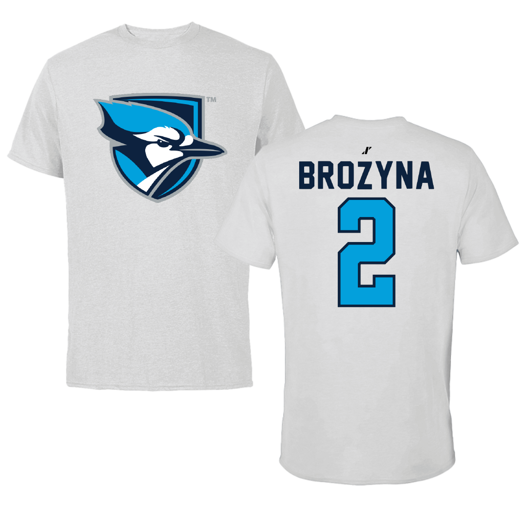 Elmhurst University Baseball Light Gray Tee - #2 Nolan Brozyna