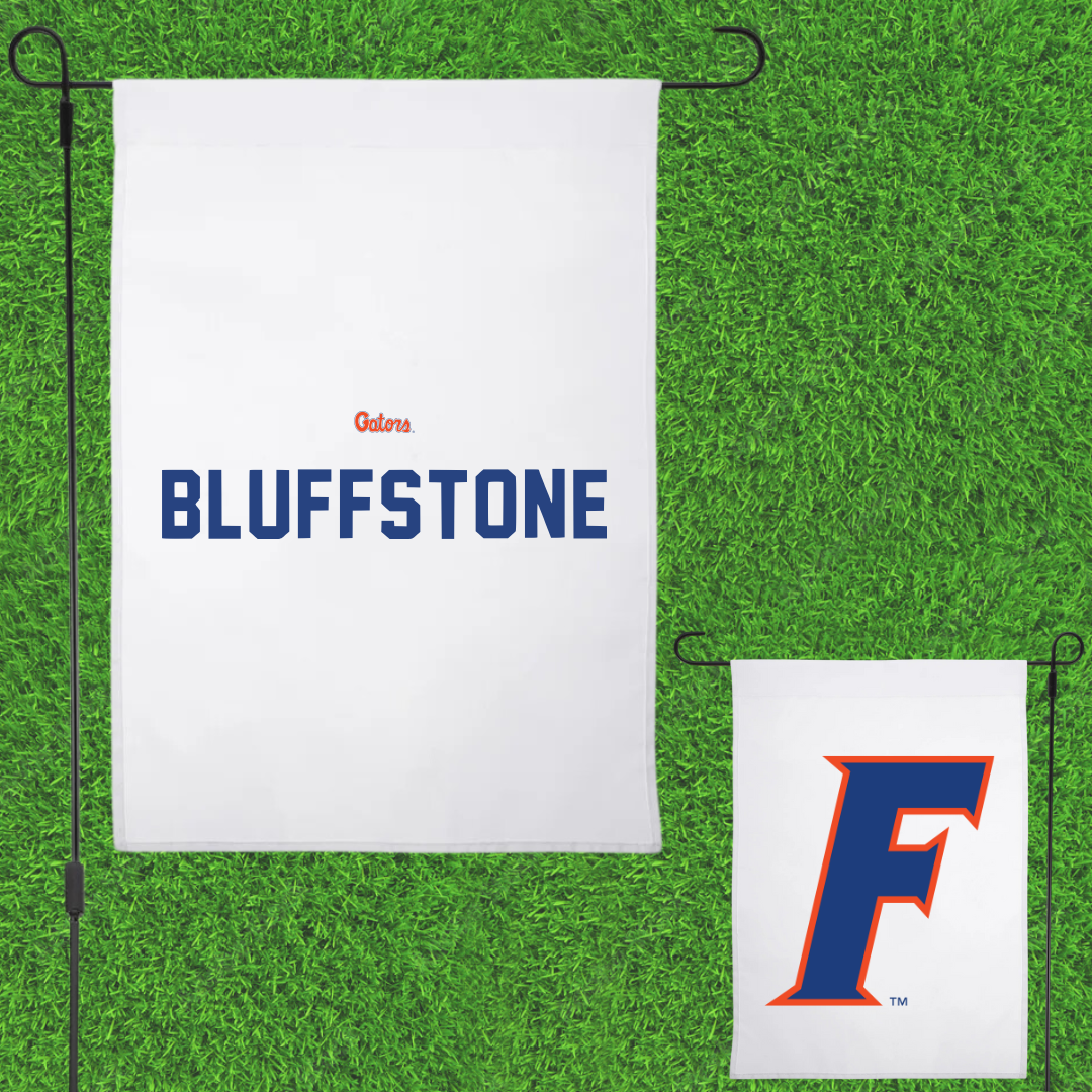University of Florida Gymnastics White Garden Flag - Kaylee Bluffstone