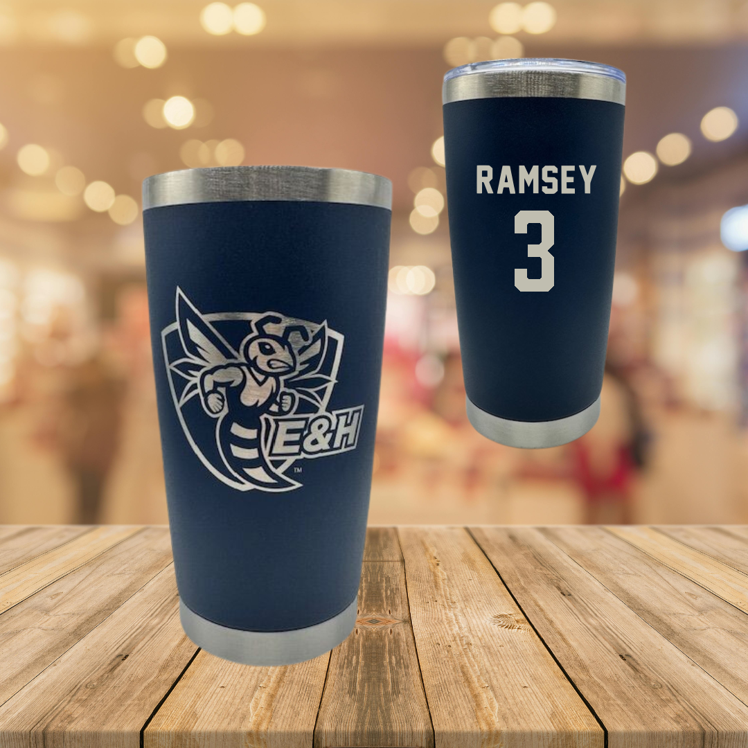 Emory & Henry College Basketball Navy Stainless Steel Tumbler - #3 Lyndie Ramsey