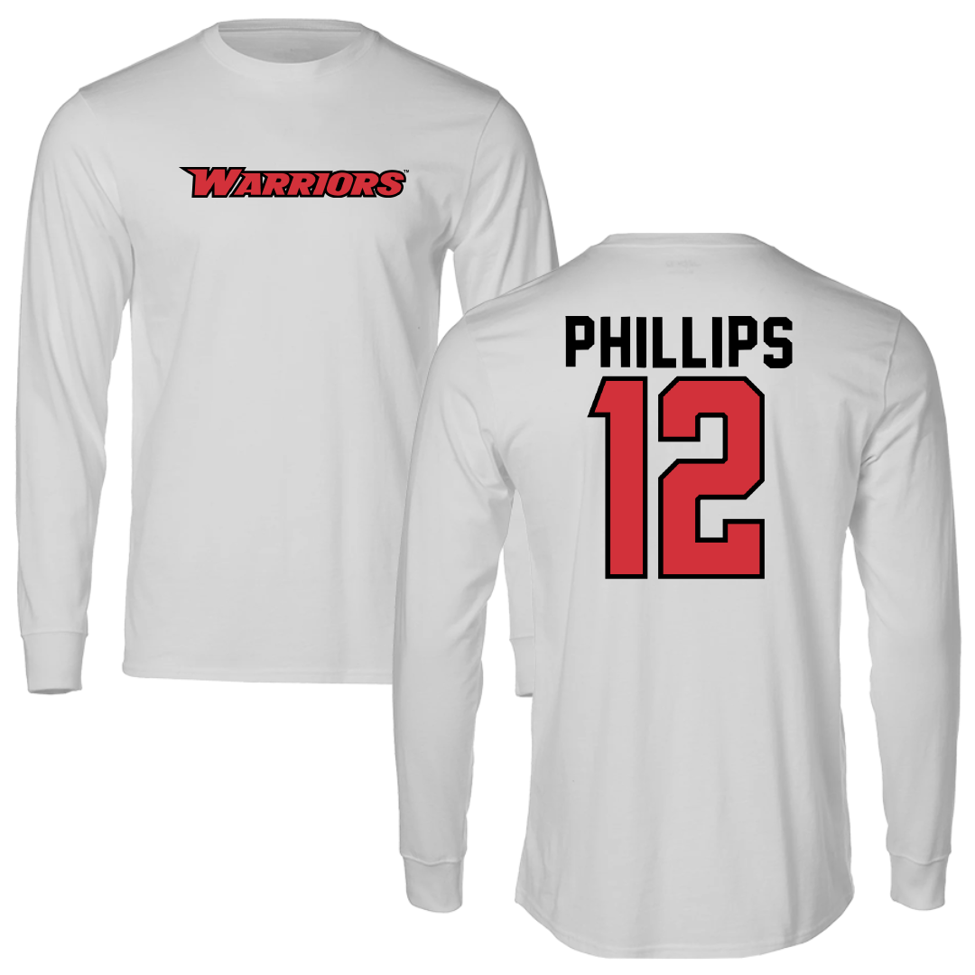 Stanislaus State Soccer Light Gray Warriors Long Sleeve - #12 Brynn Phillips