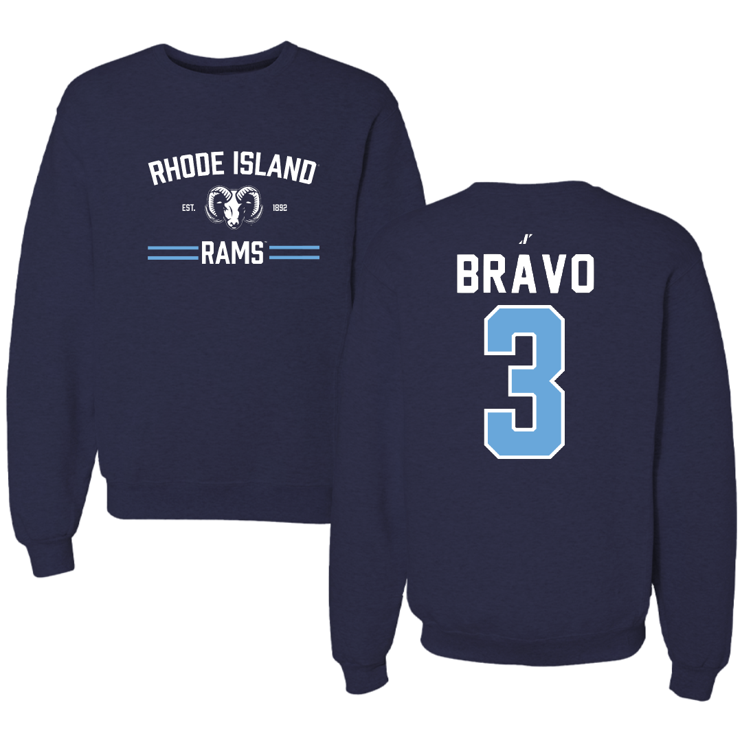 University of Rhode Island Lacrosse Navy General Crewneck - #3 Emma Bravo