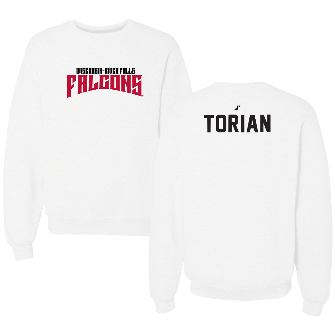 University of Wisconsin-River Falls TF and XC White Classic Crewneck - Allen Torian
