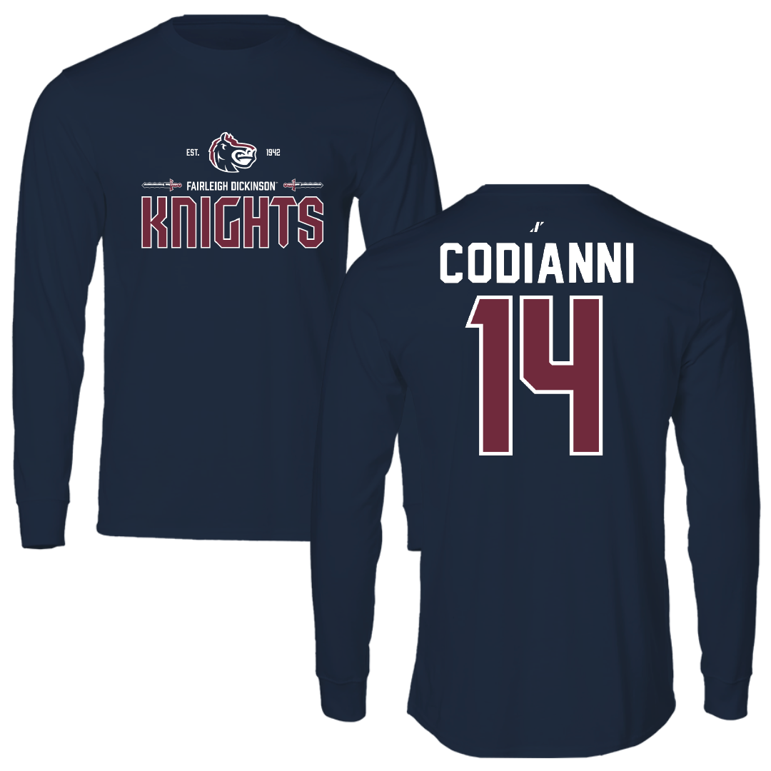 Fairleigh Dickinson University-Metropolitan Campus Lacrosse Navy General Long Sleeve - #14 Nora Codianni