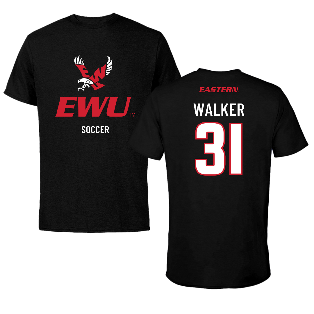 Eastern Washington University Soccer Black EWU Performance Tee - #31 Delani Walker
