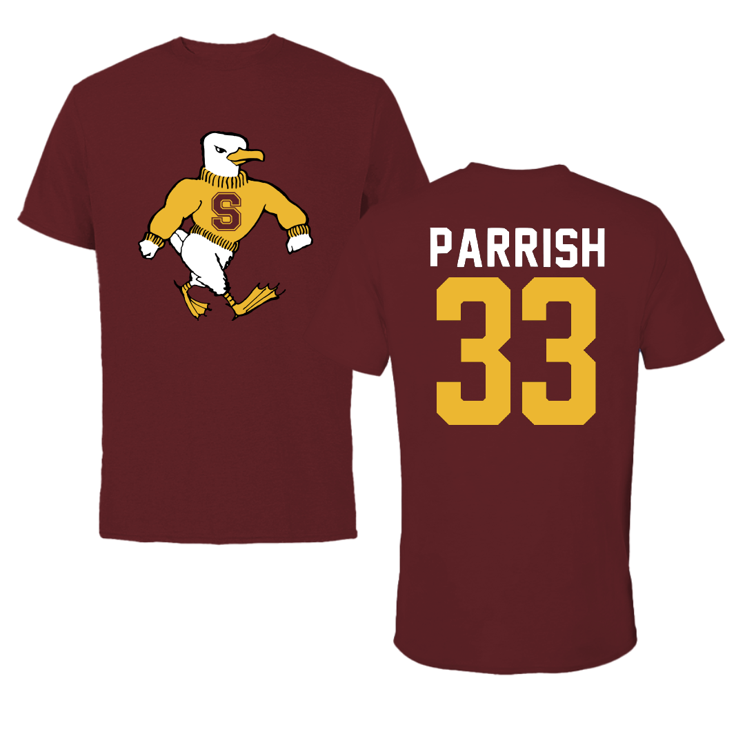 Salisbury University Soccer Maroon Sea Gull Performance Tee - #33 Martin Parrish