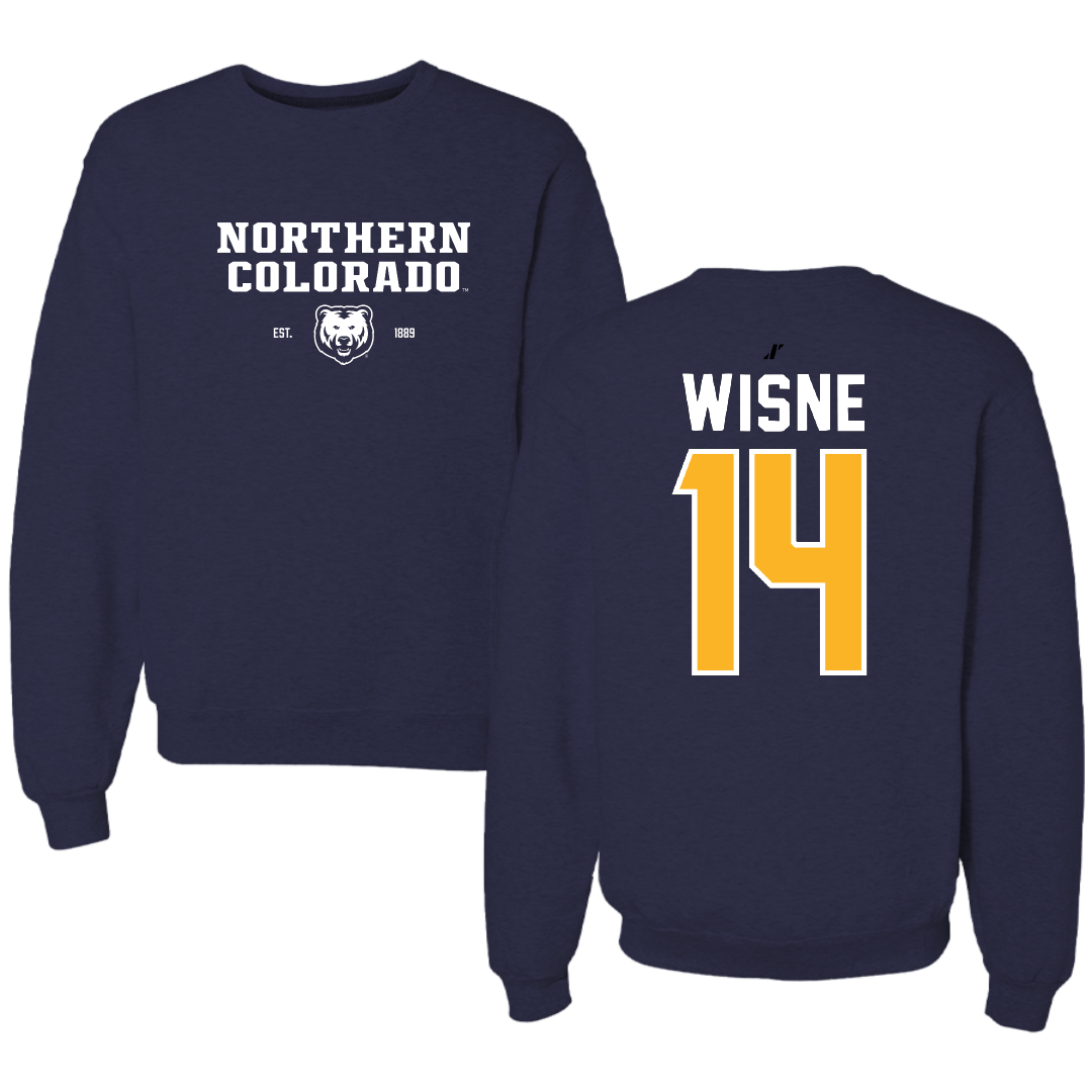 University of Northern Colorado Basketball Navy General Crewneck - #14 Brock Wisne