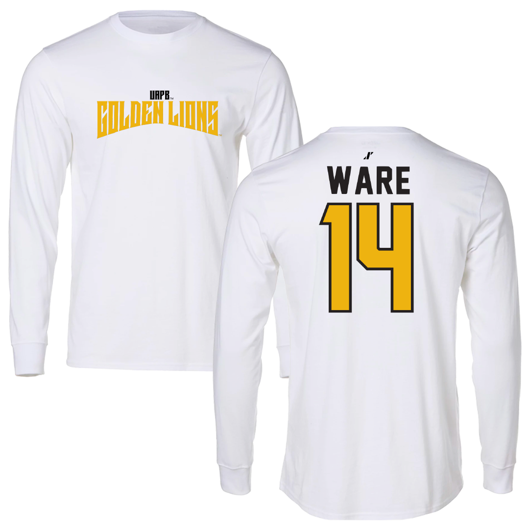 University of Arkansas-Pine Bluff Softball White Classic Performance Long Sleeve - #14 Naiyestlie Ware