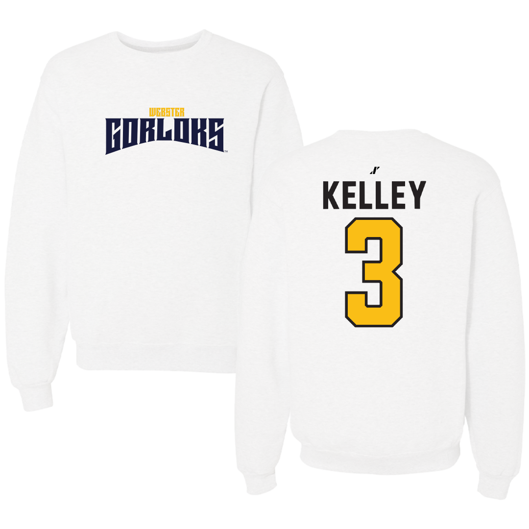 Webster University Basketball White Classic Crewneck - #3 Cooper Kelley