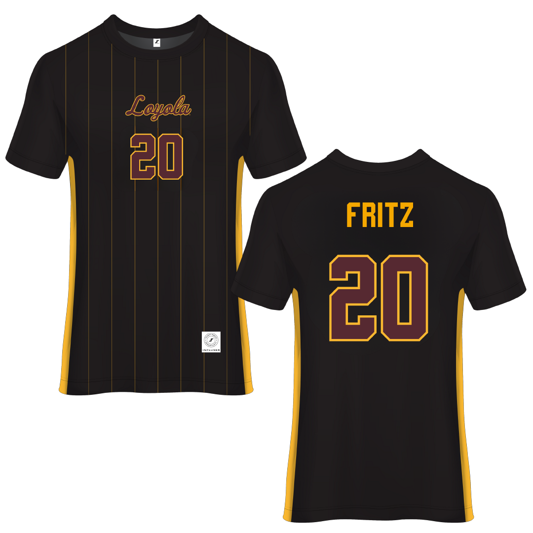 Loyola University-Chicago Black Soccer Jersey - #20 Isabella Fritz