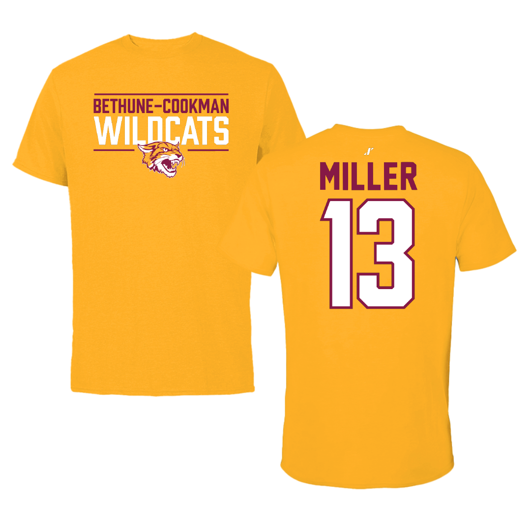 Bethune-Cookman University Football Gold General Tee - #13 Earl Miller