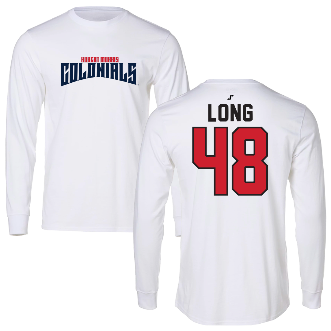 Robert Morris University Football White Classic Long Sleeve - #48 Alex Long