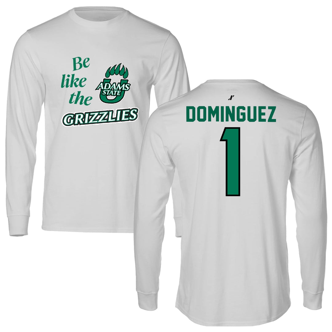 Adams State University Basketball Light Gray Be Like Us Long Sleeve - #1 Harmanie Dominguez