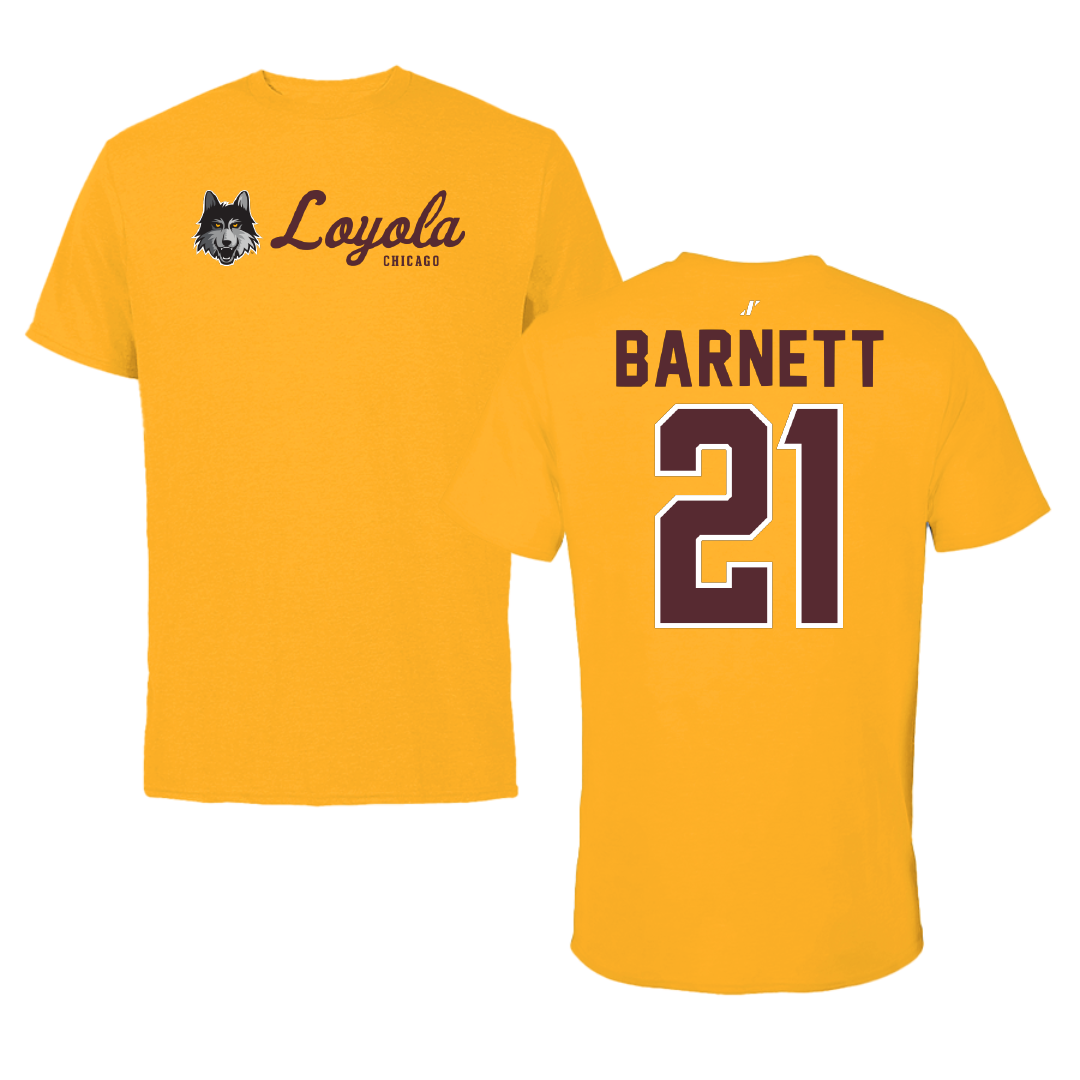 Loyola University-Chicago Softball Gold General Tee - #21 Sydney Barnett