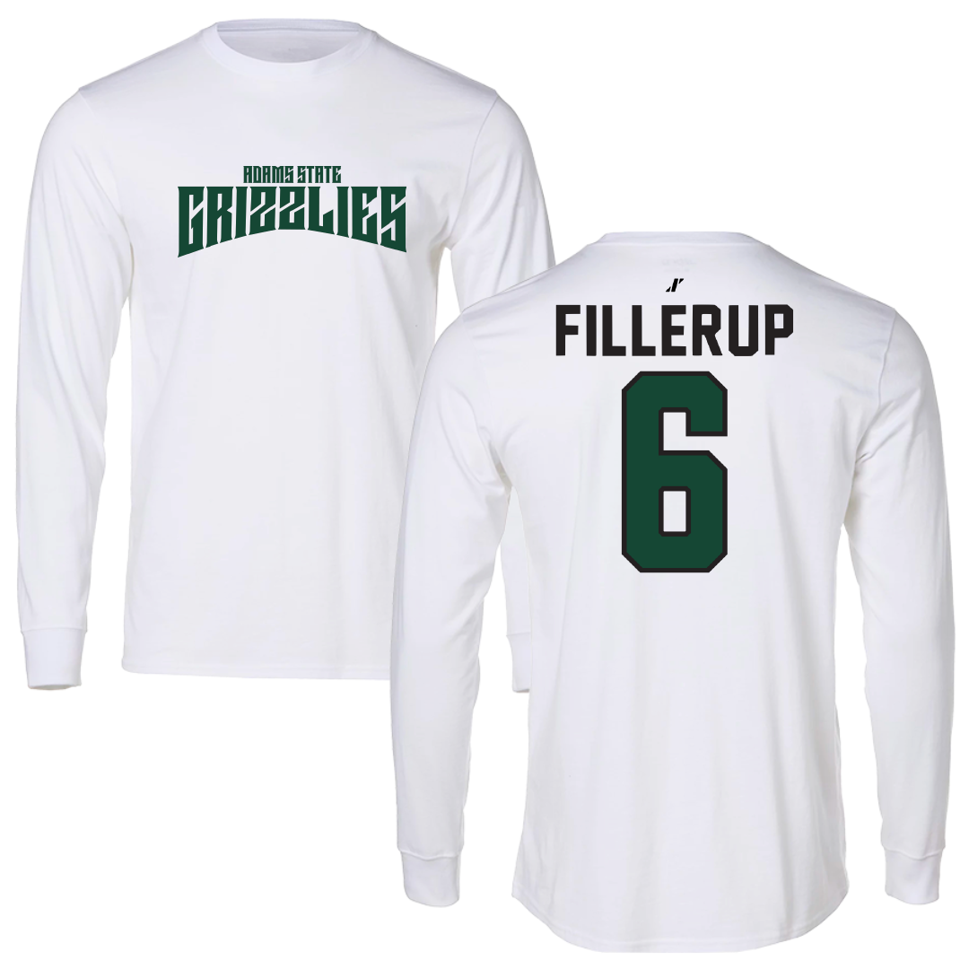 Adams State University Lacrosse White Classic Long Sleeve - #6 Anthony Fillerup