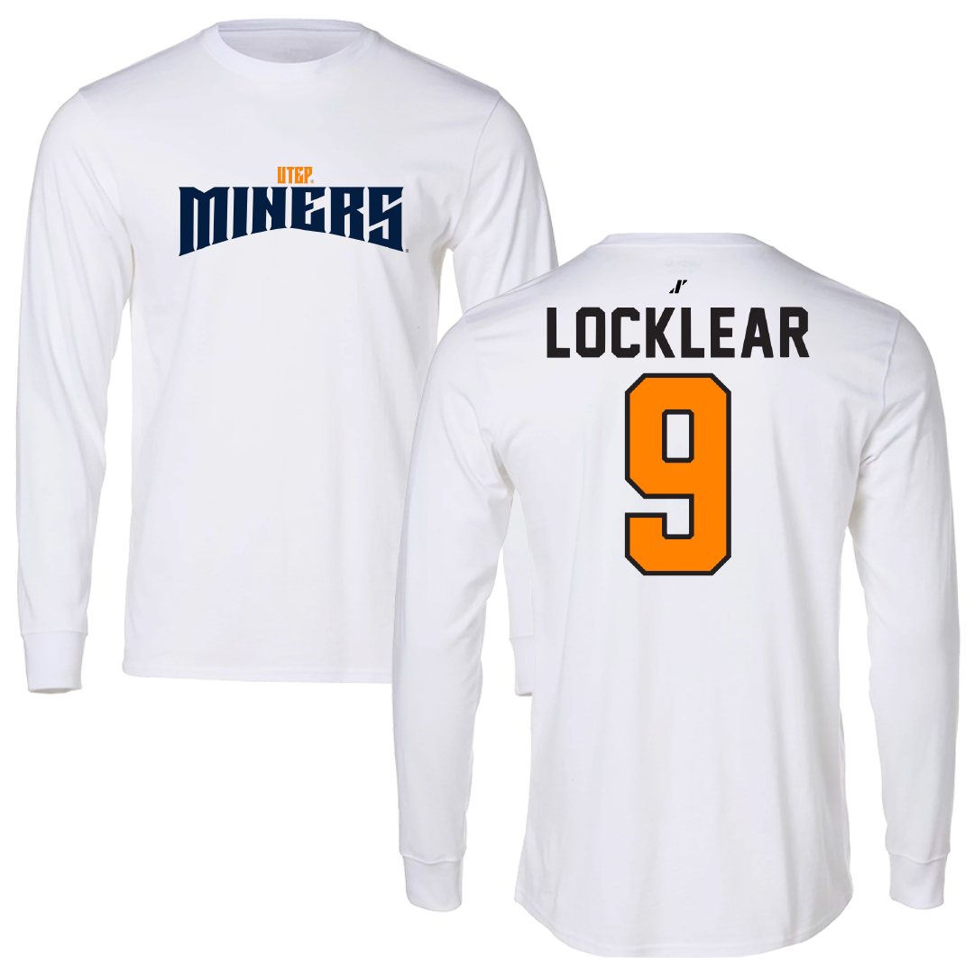 University of Texas at El Paso Football White Classic Performance Long Sleeve - #9 Skyler Locklear