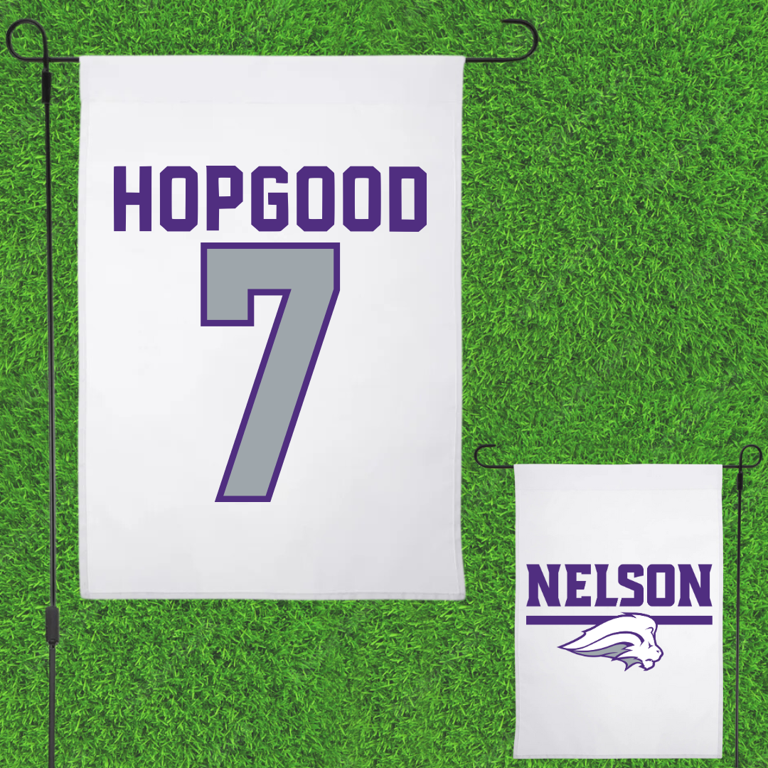 Nelson University Softball White Garden Flag - #7 Cadence Hopgood
