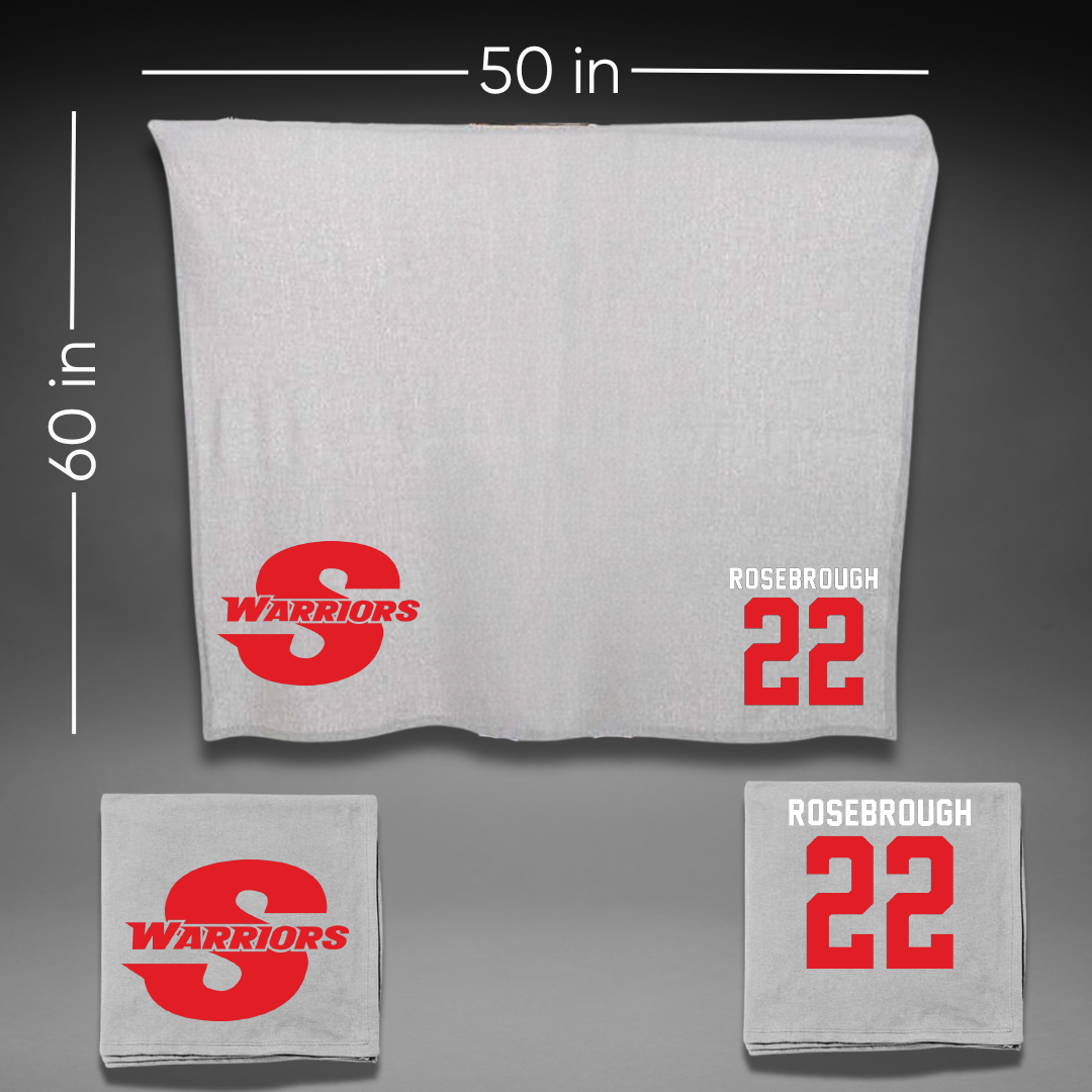 Stanislaus State Softball Gray Blanket - #22 Madison Rosebrough