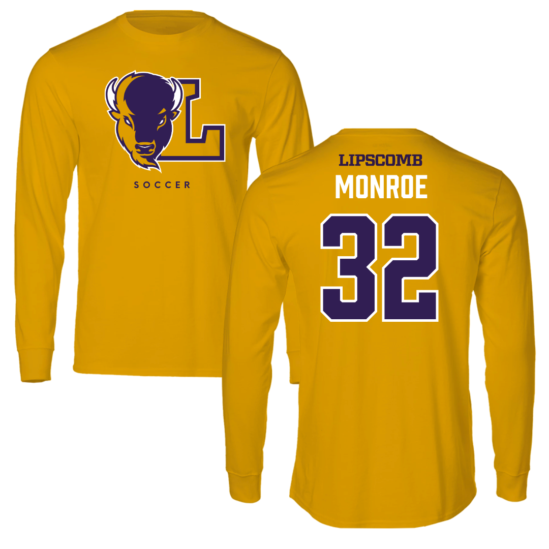Lipscomb University Soccer Gold Performance Long Sleeve - #32 Tristan Monroe