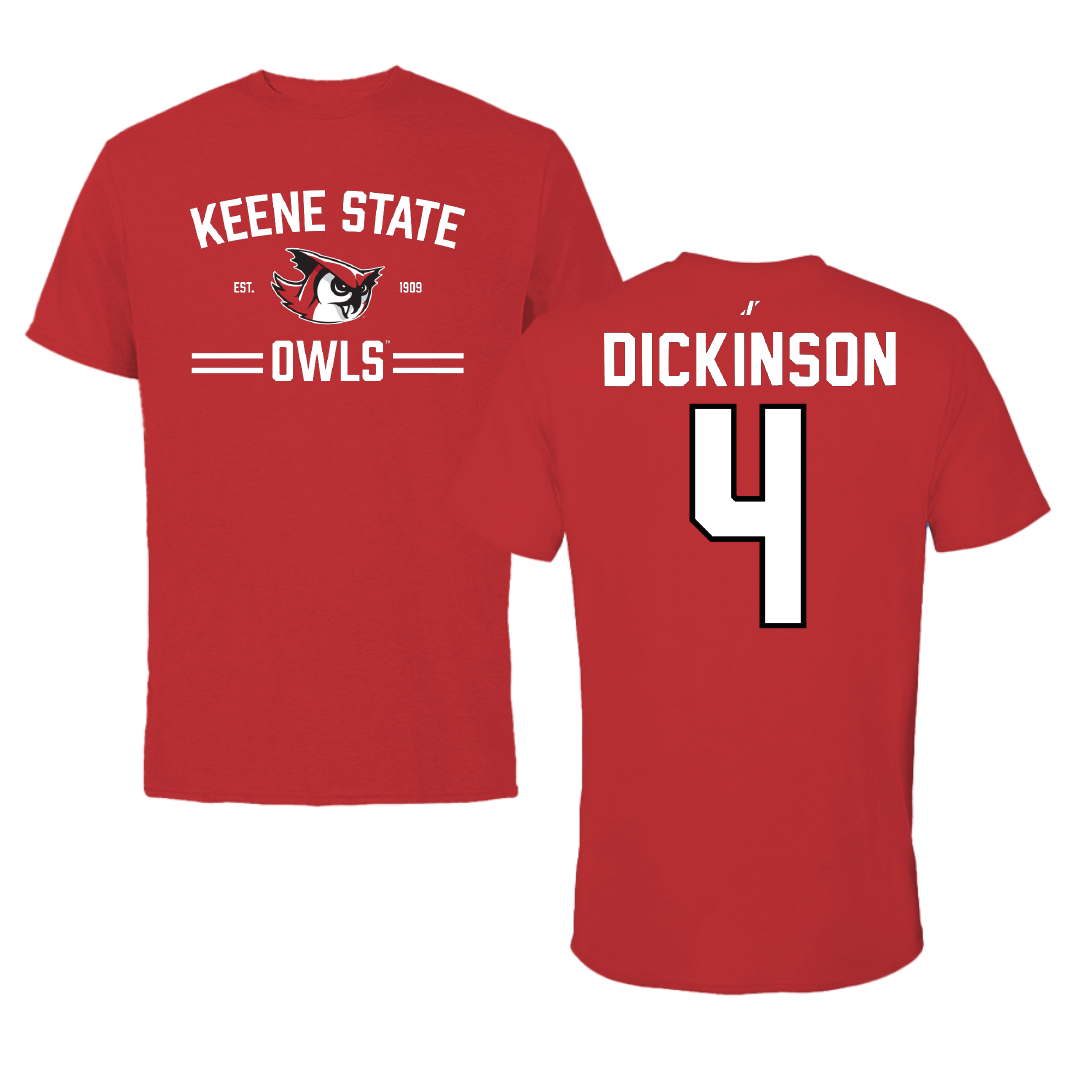 Keene State College Soccer Red General Tee - #4 Bryn Dickinson