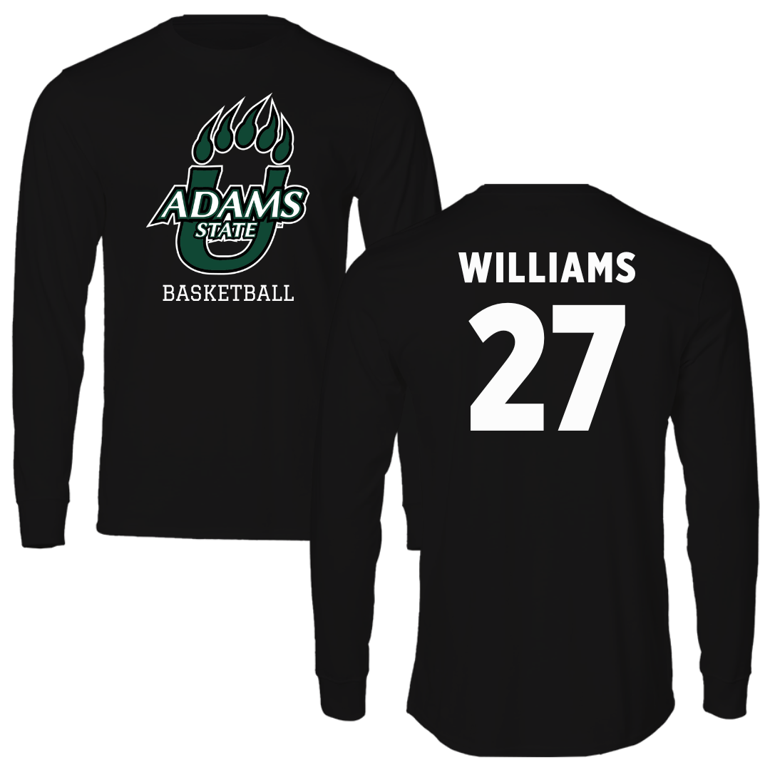 Adams State University Basketball Black State Long Sleeve - #27 Destan Williams