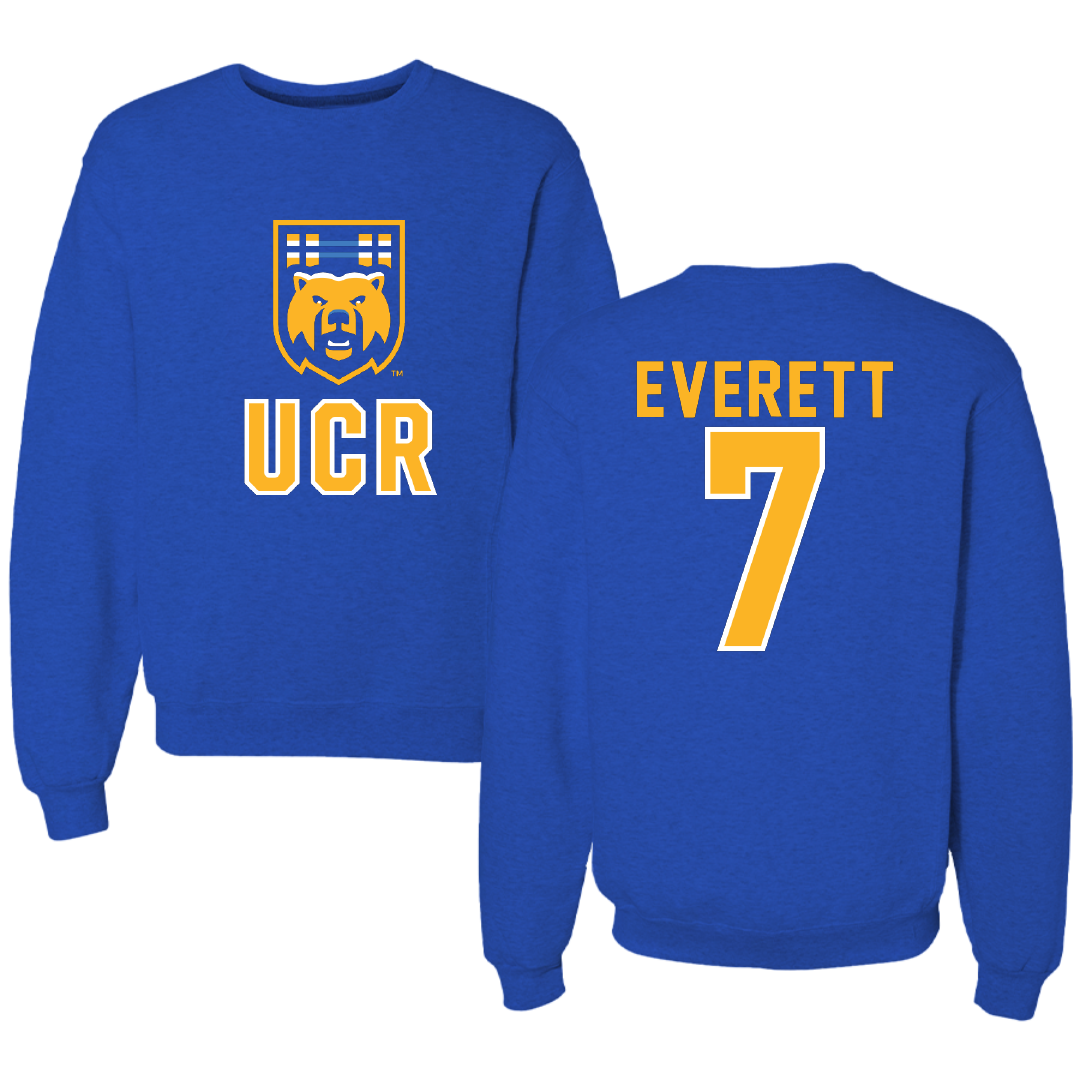 University of California-Riverside Softball Blue Crewneck - #7 Raegen Everett