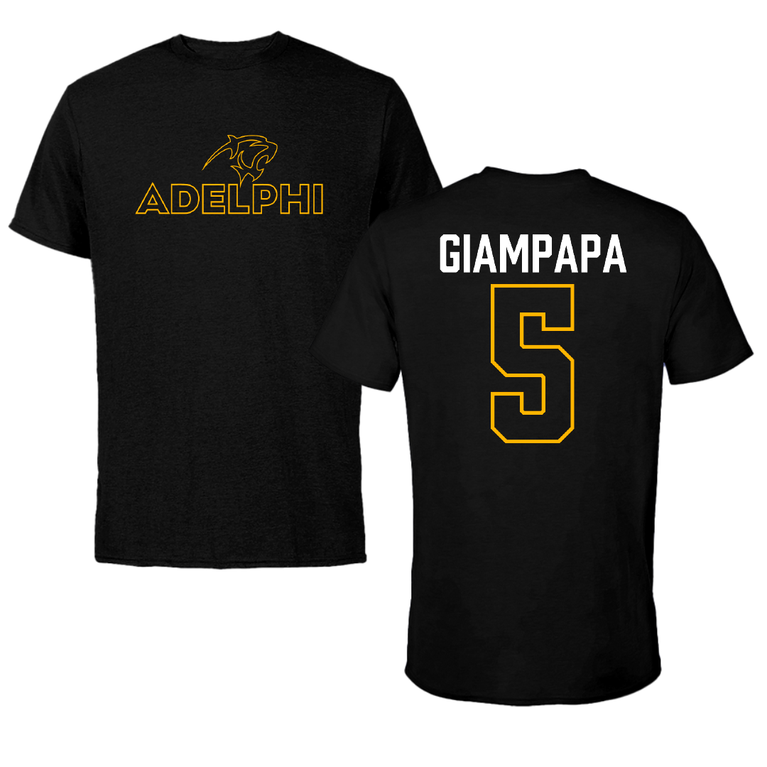 Adelphi University Bowling Black Performance Tee - #5 Giana Giampapa
