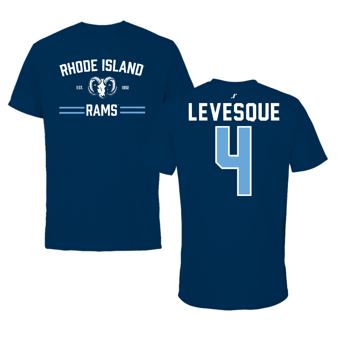 University of Rhode Island Baseball Navy General Tee - #4 Trystan Levesque
