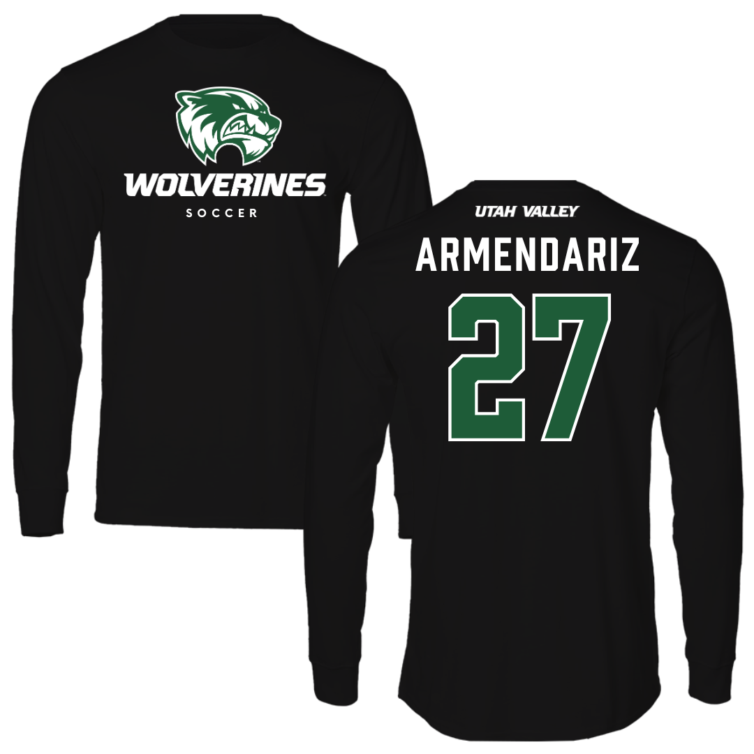 Utah Valley University Softball Black Performance Long Sleeve - #27 Payge Armendariz