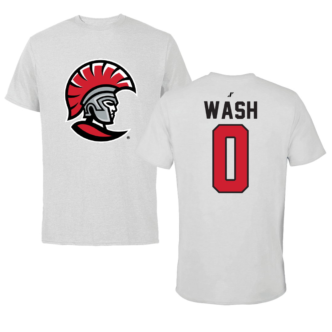 University of Tampa Baseball Light Gray Tee - #0 Logan Wash