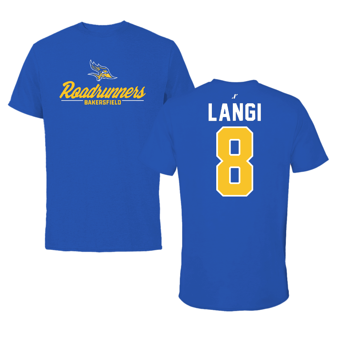California State University-Bakersfield Basketball Blue General Tee - #8 Marley Langi