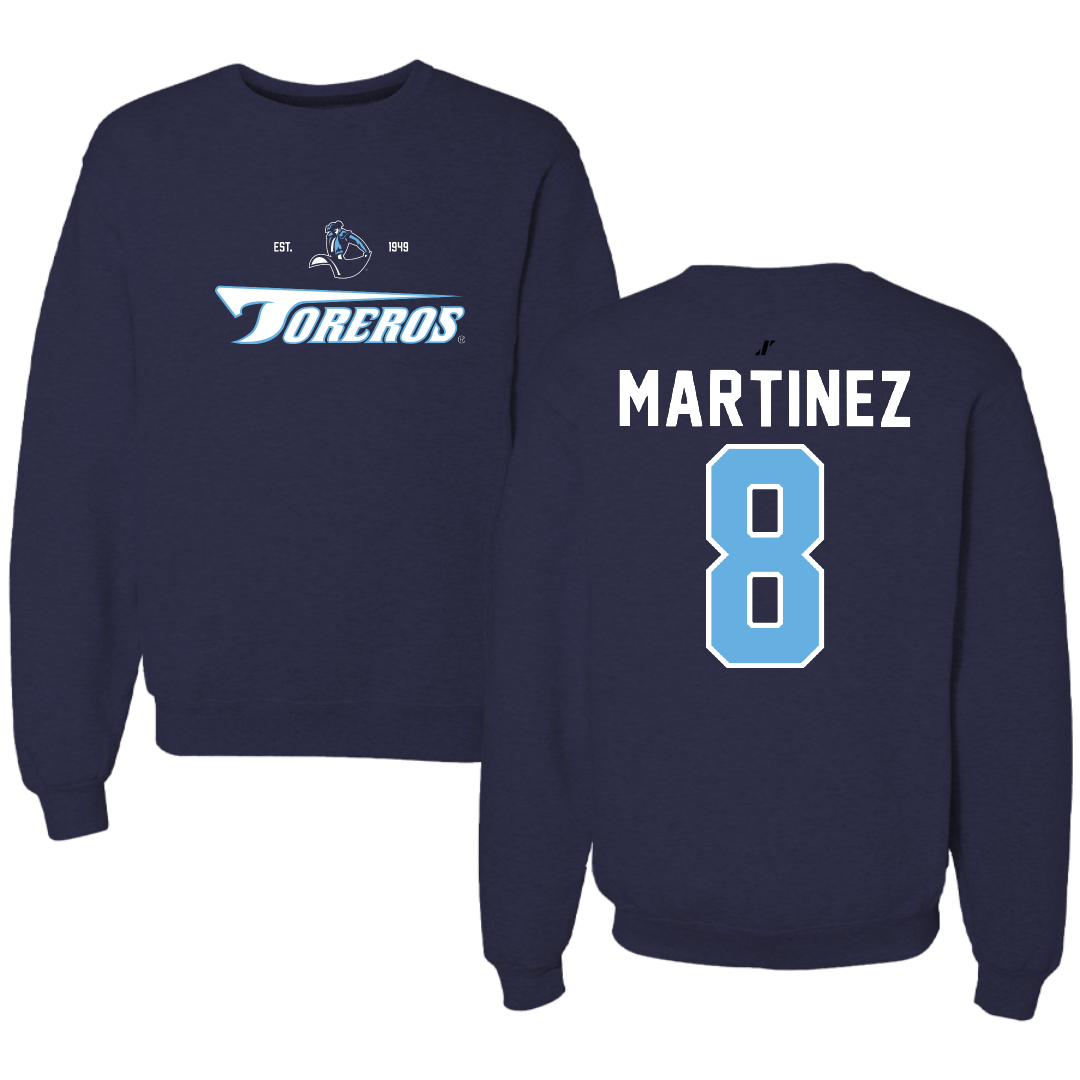 University of San Diego Soccer Navy General Crewneck - #8 Josh Martinez