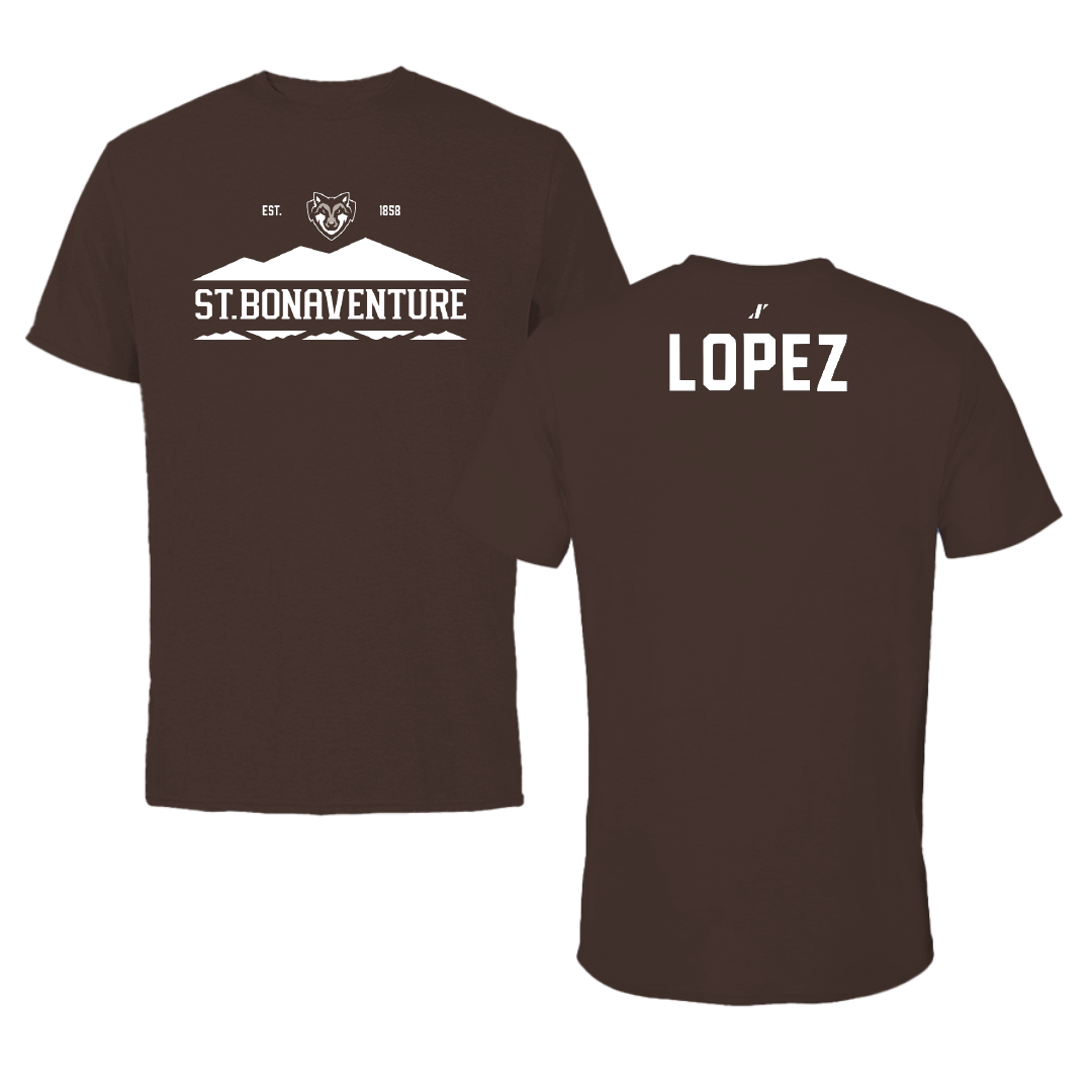 St. Bonaventure University TF and XC Brown General Tee - Joshua Lopez
