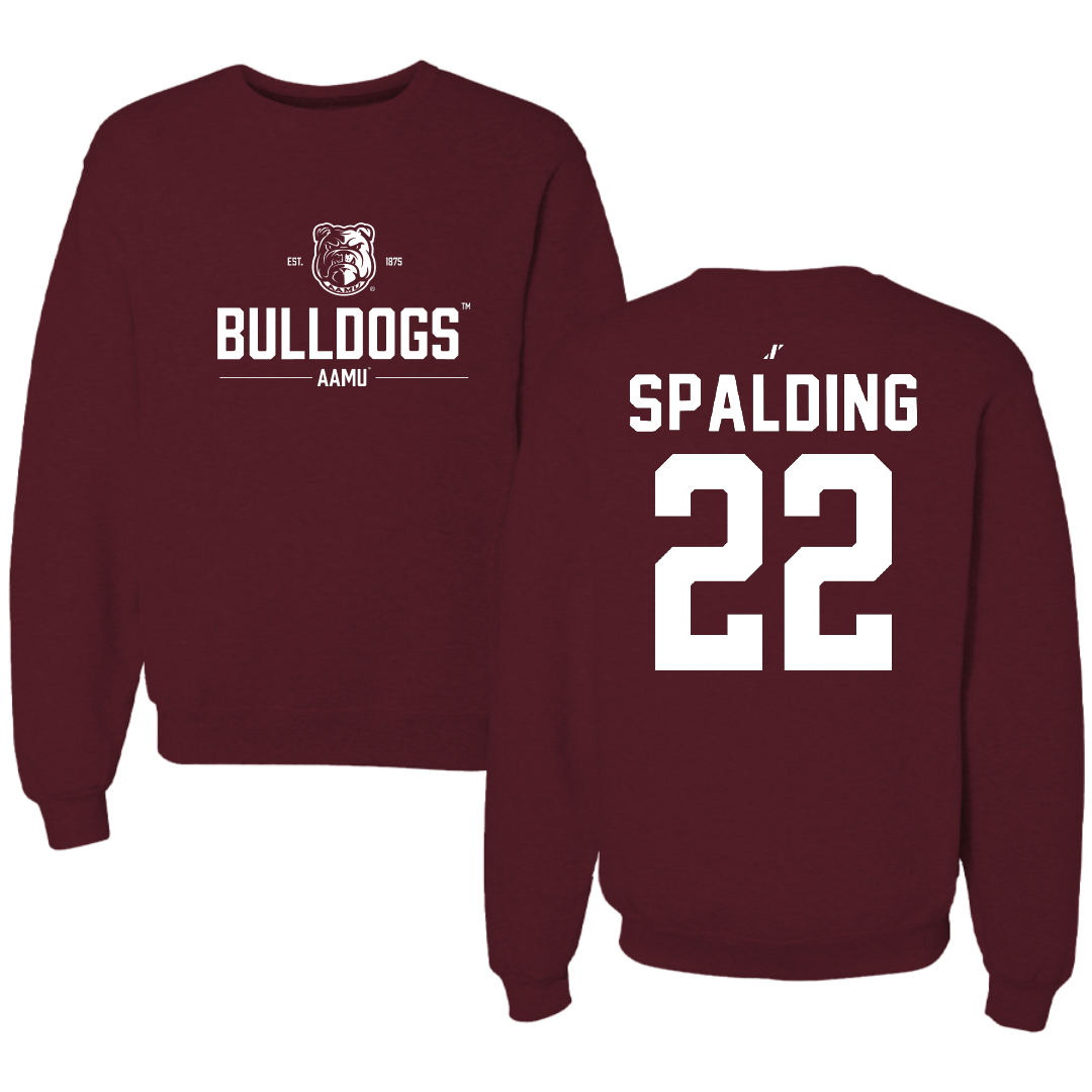 Alabama A&M University Volleyball Maroon General Crewneck - #22 Saniya Spalding