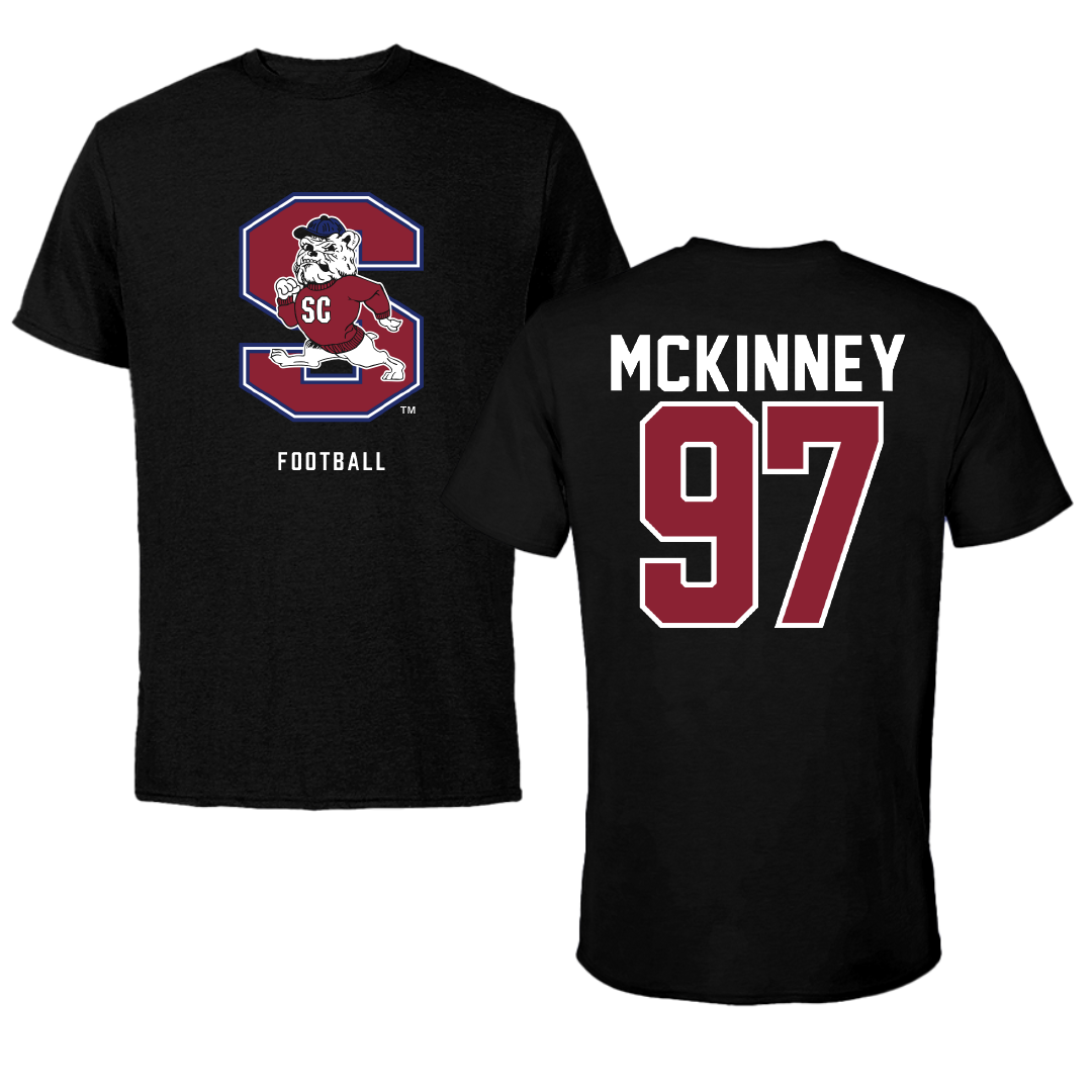 South Carolina State University Football Black Performance Tee - #97 Jamaal McKinney