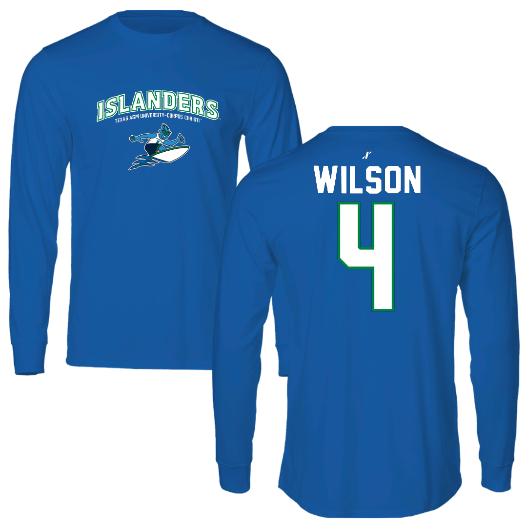 Texas A&M University-Corpus Christi Soccer Blue General Long Sleeve - #4 Ashley Wilson