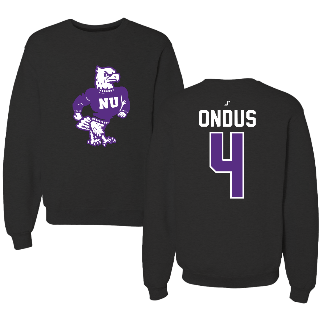 Niagara University Baseball Black Crewneck - #4 John Ondus