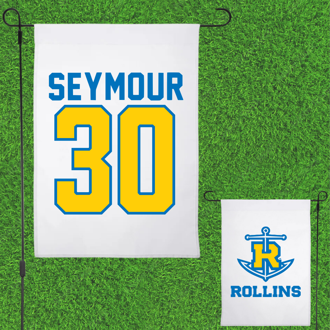 Rollins College Baseball White Garden Flag - #30 AJ Seymour
