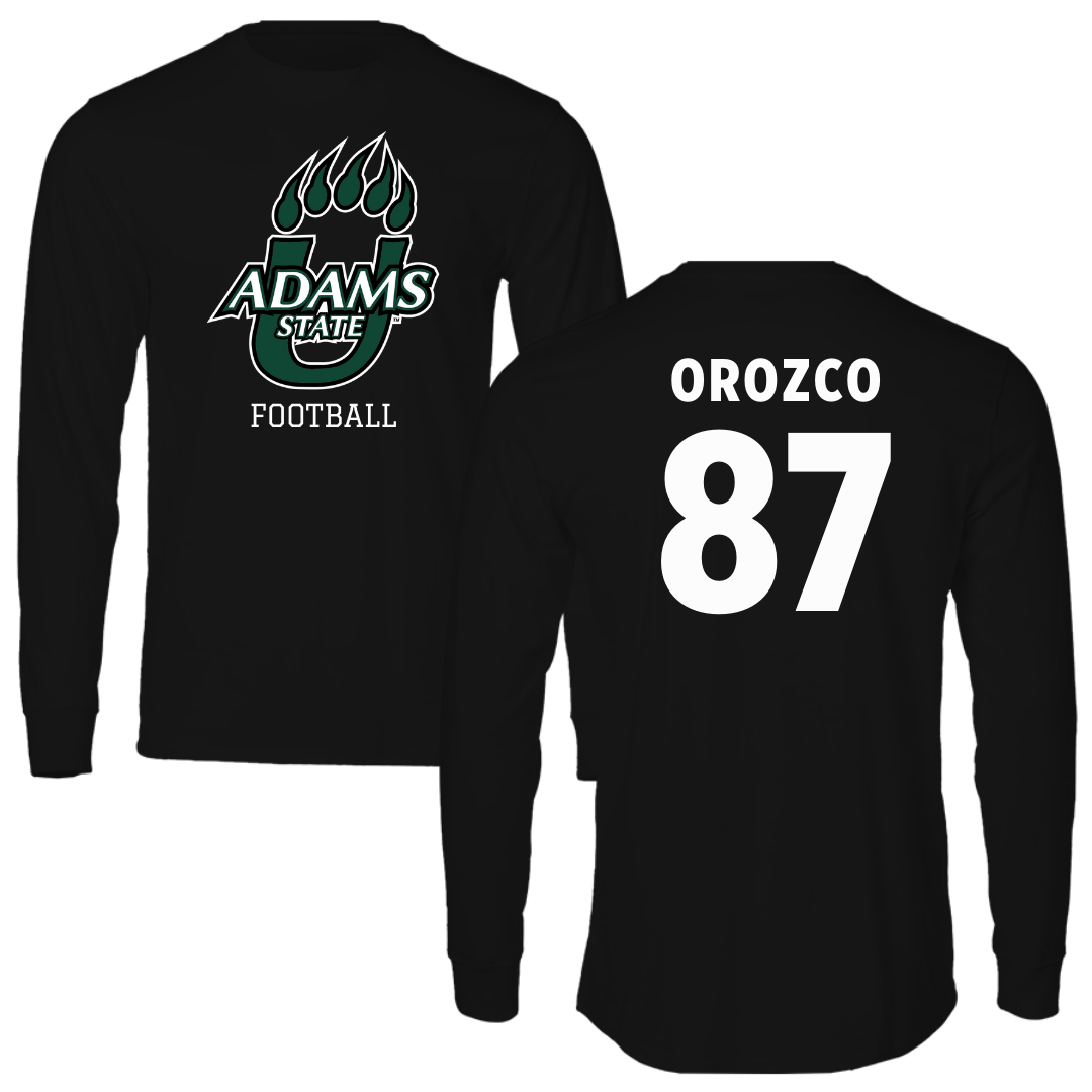 Adams State University Football Black State Performance Long Sleeve - #87 Damien Orozco