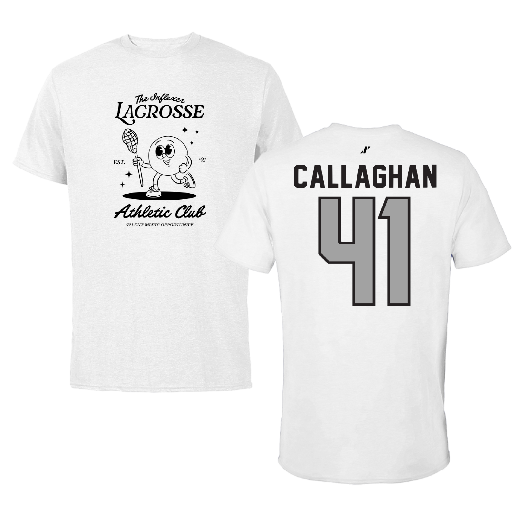 Lacrosse White Influxer Athletic Club Tee - #41 Smith Callaghan