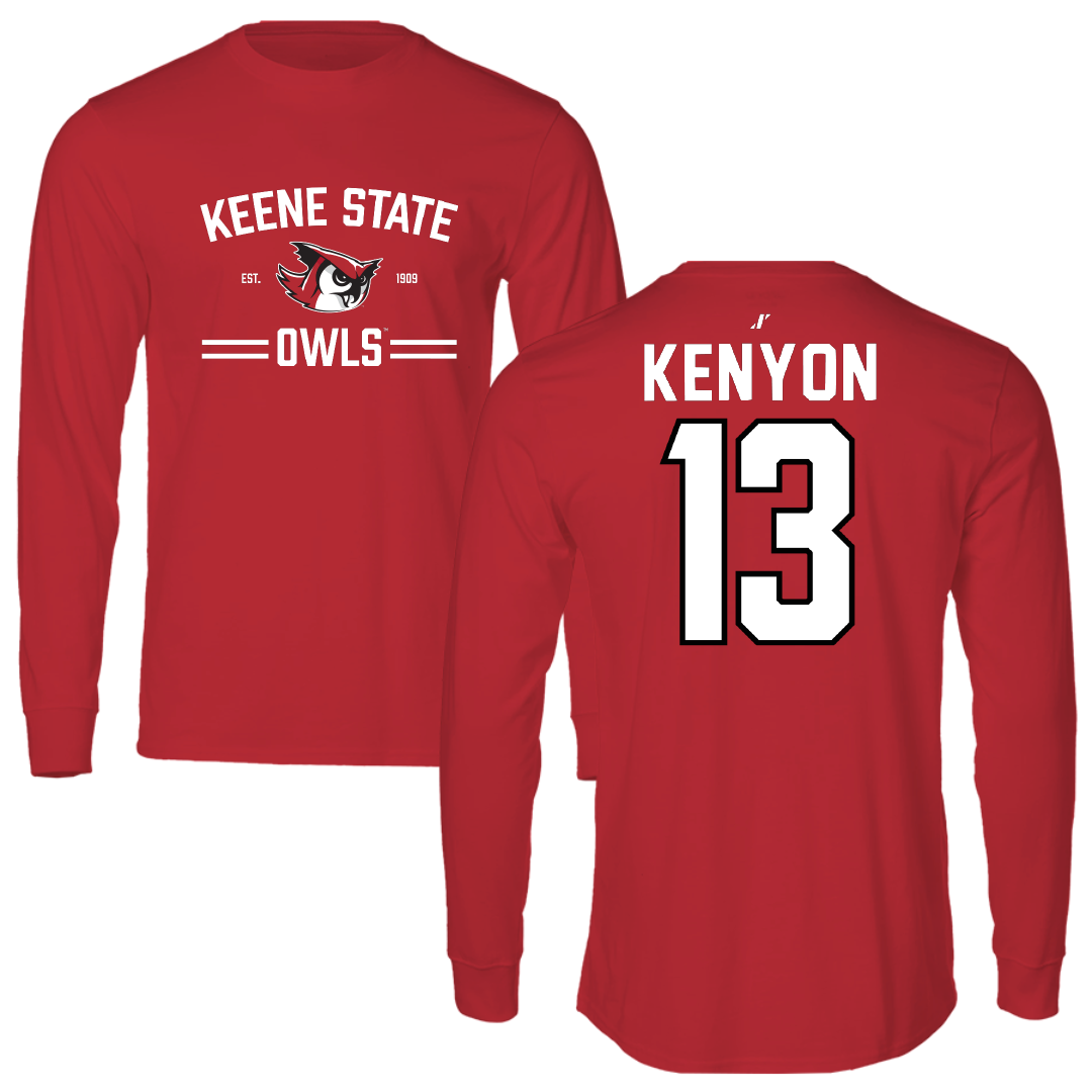Keene State College Soccer Red General Performance Long Sleeve - #13 Allison Kenyon